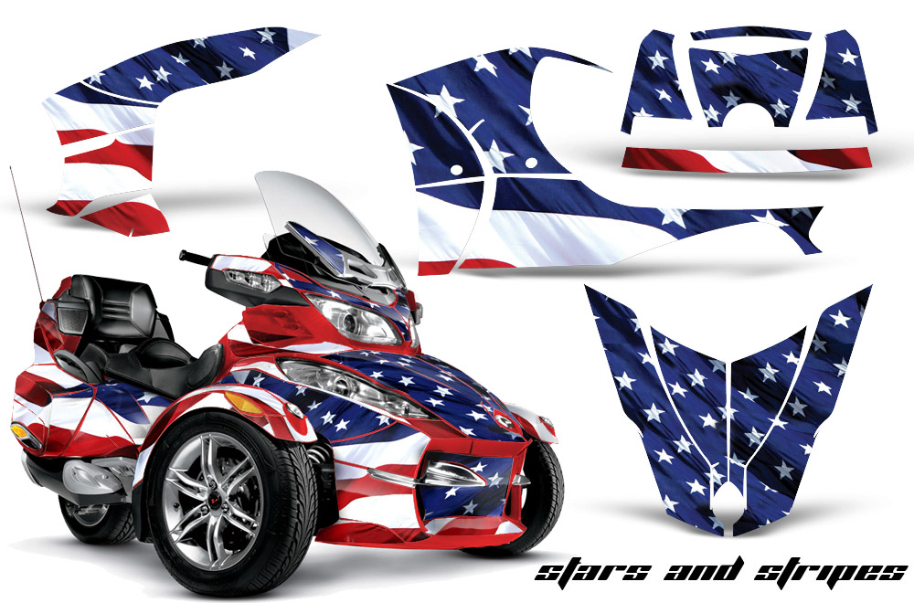 CAN-AM SPYDER RT-S Graphic Kit SS TK on Red
